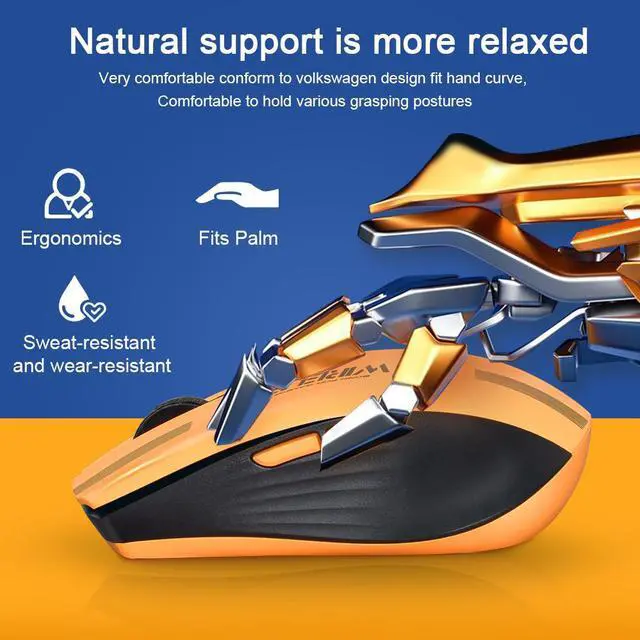 Alt view image 5 of 7 - New LT-T19 Ergonomic Gaming 2.4G TYPE-C Wireless Charging Mouse RGB Mice USB Interface For Desktop PC Laptop Computer
