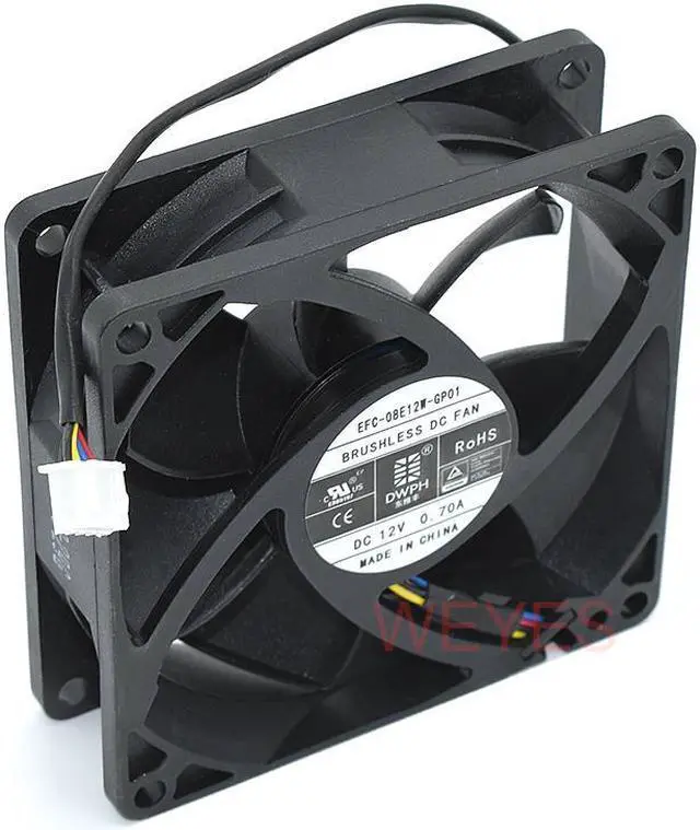 Alt view image 2 of 5 - New EFH-08E12W-GP01 EFC-08E12W-GP01 8025 Cooling  12V 0.7A 4Pins Cooler For DWPH Brushless DC Fan 80*80*25MM