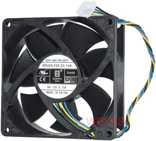 Main image of New EFH-08E12W-GP01 EFC-08E12W-GP01 8025 Cooling  12V 0.7A 4Pins Cooler For DWPH Brushless DC Fan 80*80*25MM