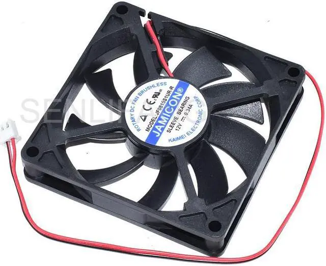 Main image of New For Jamicon JF0815S1UR-R DC 12V 0.34A 80x80x15mm 2-Line Square Cooling Fan