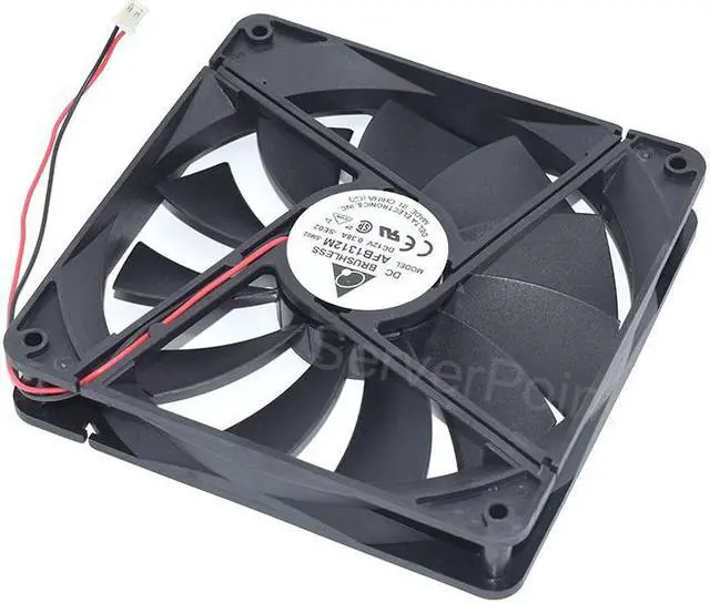 Alt view image 3 of 5 - Genuine New AFB1312M AFB1312M-SM02 DC12V 0.38A SE02 2-wire Server Square Cooling Fan