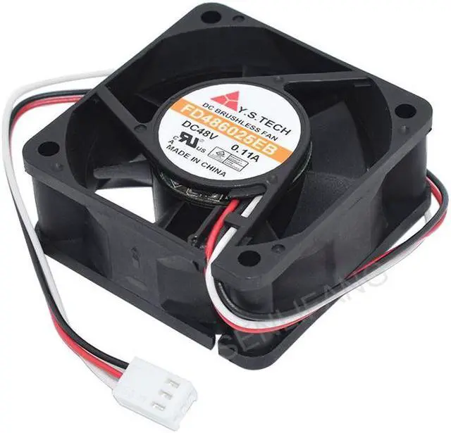 Alt view image 3 of 5 - New For Y.S.TECH FD486025EB DC48V 0.11A 6025 6CM 60mm 60x60x25MM 3Lines Cooling Fan