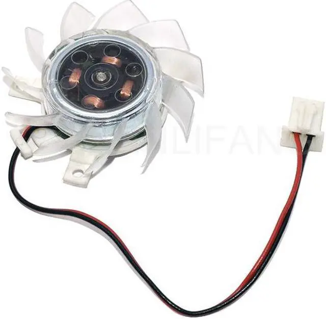 Alt view image 2 of 4 - Brand New Cooler T124010SL R124010SL 37mm 23x29x29mm 12V 0.10A 2Pin For Gigabyte GT210 Card Cooling Fan