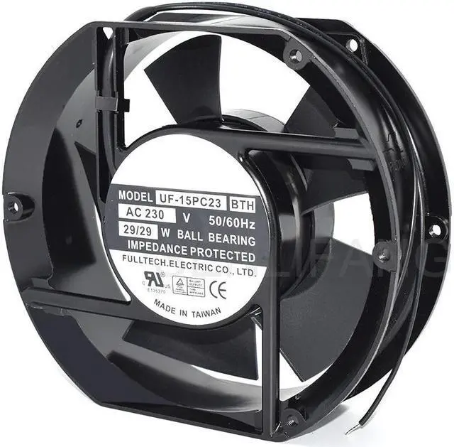 Alt view image 3 of 4 - For FULLTECH UF-15PC23 BTH AC 230V 50/60hZ 29W 172x150x51mm Ball Bearing Impedance Protected Server Cooling Fan Tested OK