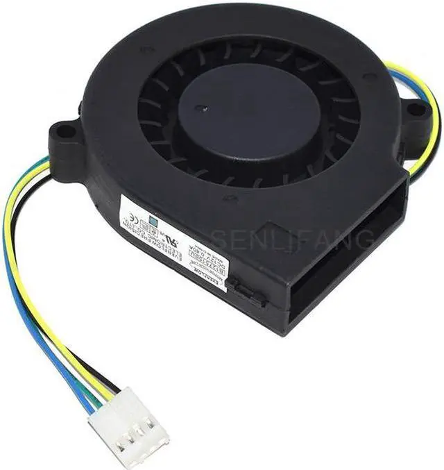 Alt view image 2 of 5 - For EVERFLOW COOLSERVER BB7515BU B127515BU DC 12V 0.80A 4-Wire 75X75X15mm Copper Radiator CPU Heat Sink Fan