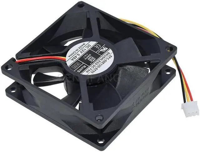 Alt view image 3 of 4 - New Applicable to EFC-08E12D-EF05 DC 12V 0.4A 80x80x25mm 3 Line Cooling Fan