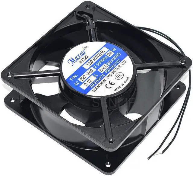 Main image of Well Tested 12CM AC220V 0.12A 20W 12038 120*120*38MM BT220 Cooler 12038B2HL 2 Pins Freezer Cooling Fan