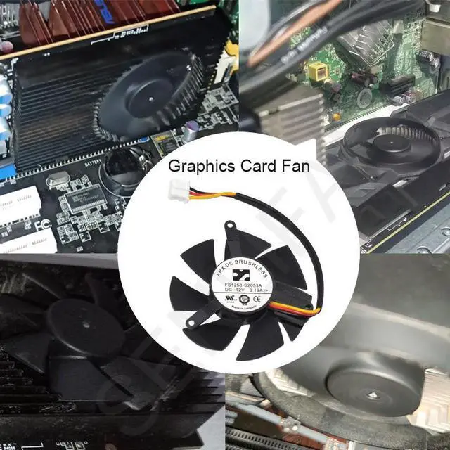 Alt view image 5 of 5 - Brand New Original gtx1050 / 1050ti FS1250-S2053A 12V 0.19a 3-wire Graphics Card Fan