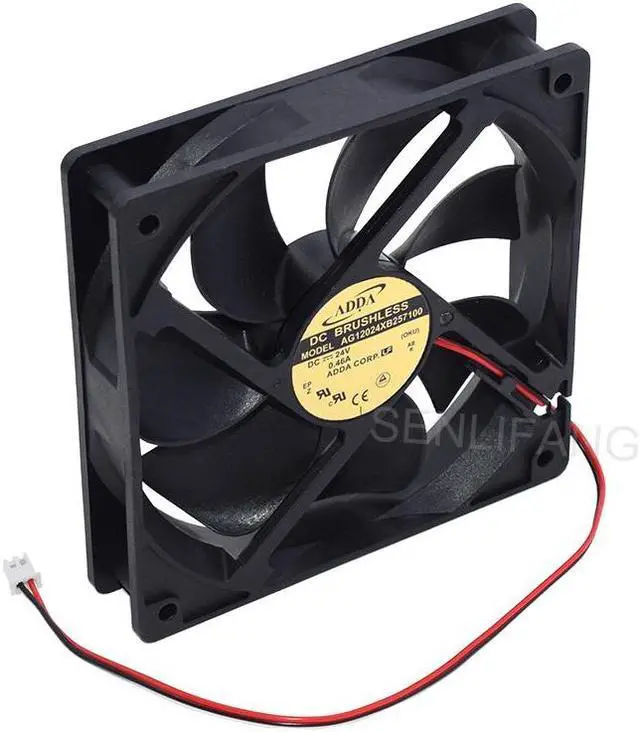 Alt view image 4 of 5 - Brand New AG12024XB257100 12025 24V 0.46A 12cm DC 2-wire Square Cooling Fan
