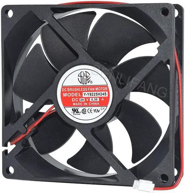 Alt view image 3 of 6 - Good Quality 9025 92*92*25 MM Y-Y9225H24S 9CM DC24V 0.30A 2-Wire Electric Welding Machine High Air Volume Inverter Fan