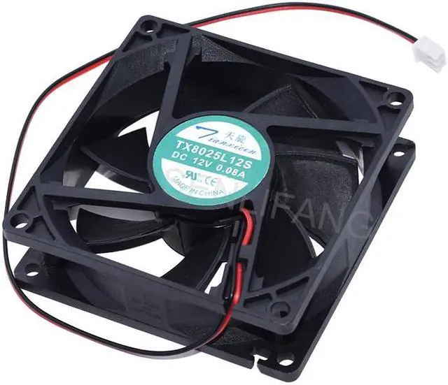 Alt view image 3 of 5 - NEW TX8025L12S DC 12V 0.08A 8025 8CM 80*80*25MM Ultra Quiet Cooling Fan 2 Wires