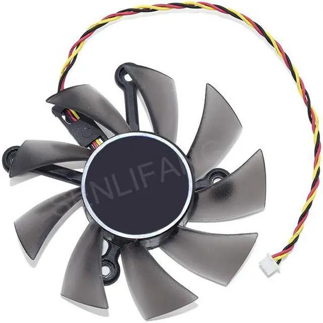Alt view image 3 of 3 - For ASUS GTS250 HD4870 GTX550TI 750 460 560 6670 6850 7770 7850 Graphics Card Cooling Fan DC12V 0.32A 3-Line R128015BH