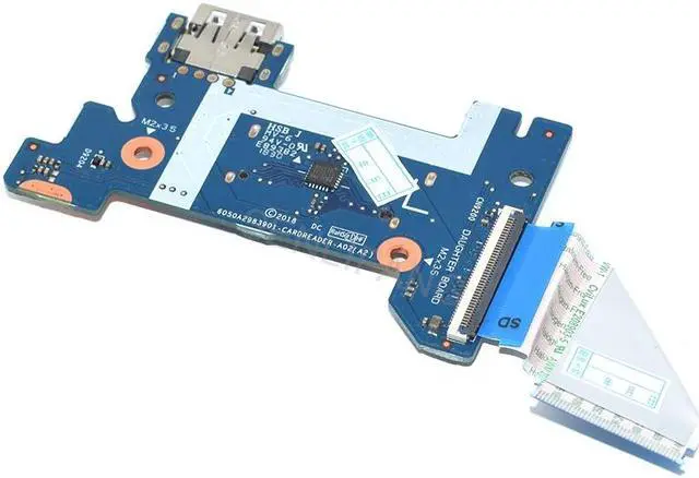 Alt view image 3 of 4 - 6050A2983901 For HP 14-CK 14-CM 240 G7 Laptop Notebook SD Card Reader USB Port Board W/ Cable L23186-001