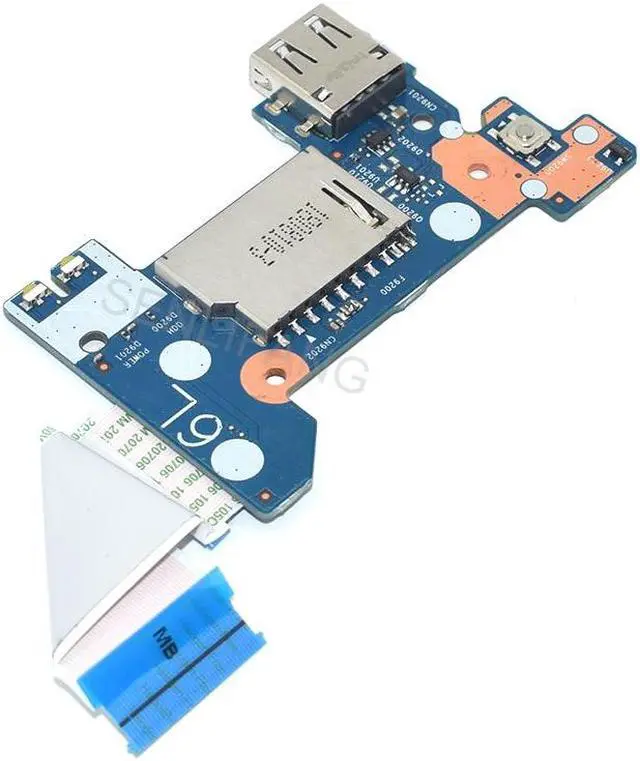 Alt view image 4 of 4 - 6050A2983901 For HP 14-CK 14-CM 240 G7 Laptop Notebook SD Card Reader USB Port Board W/ Cable L23186-001