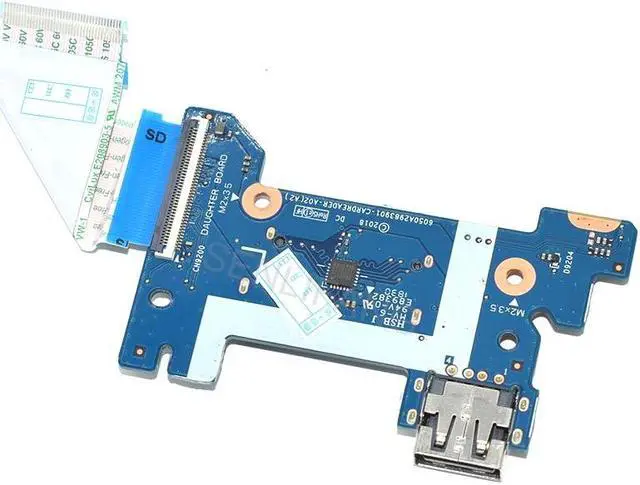Main image of 6050A2983901 For HP 14-CK 14-CM 240 G7 Laptop Notebook SD Card Reader USB Port Board W/ Cable L23186-001