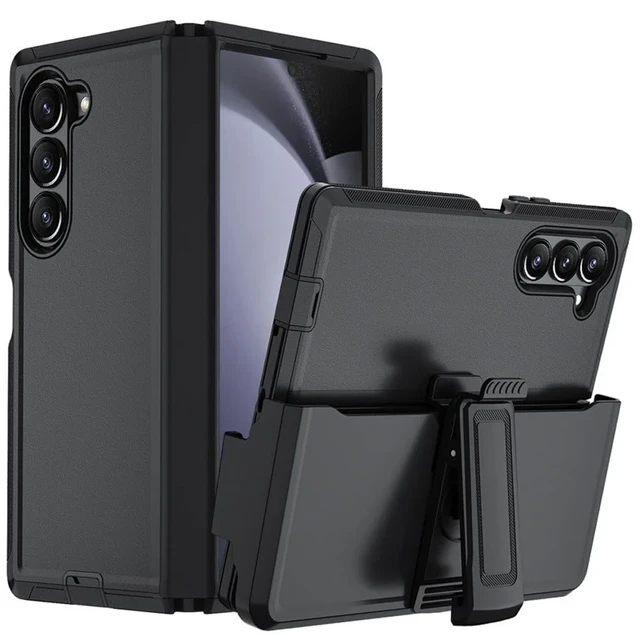 Alt view image 2 of 5 - For Samsung Galaxy Z Fold 7 5G Case Heavy Duty Shockproof Armor Cover with Belt Clip Holster Rugged Protective Shell