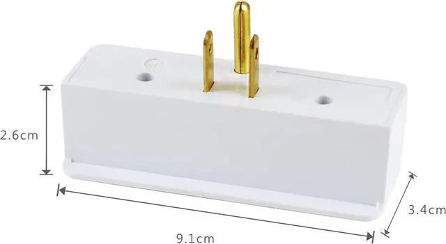 Alt view image 3 of 4 - 3 Outlet Adapter, 3 Way Plug Splitter, 1 to 3 Plug Outlet Adapter, ETL/UL Listed, White, 4PACK