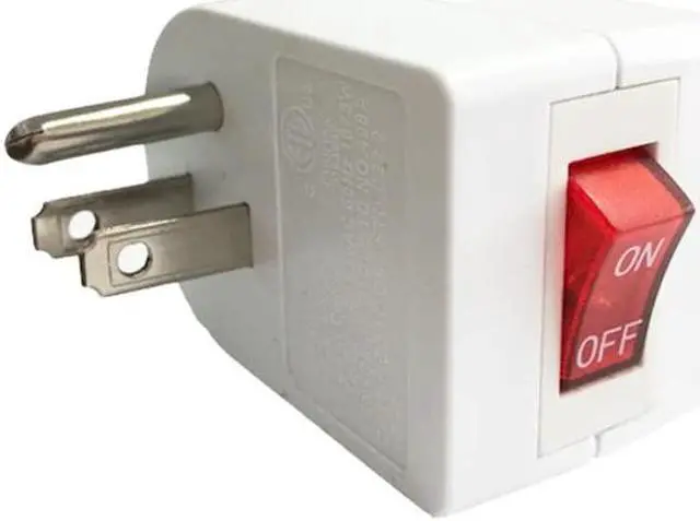 Alt view image 2 of 5 - Oviitech 2 Pack Grounded Outlet Wall Tap Adapter with On/Off Power Switch,Single Outlet with Switch in White