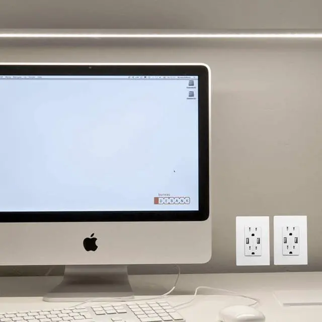 Alt view image 5 of 5 - Outlet with USB High Speed Charger 4.2A Charging Capability,Duplex Receptacle 15 A, Tamper Resistant Wall socket USB Outlet,Child Proof Safety,Screwless Wall Plate,White (2 Pack)