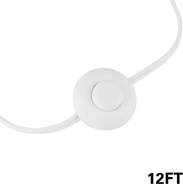 Alt view image 3 of 5 - Extension Cords, 3 Outlets 12FT Power Cord with Hand/Foot Switch, Safety Twist-Lock, White (Foot switch/2PK)