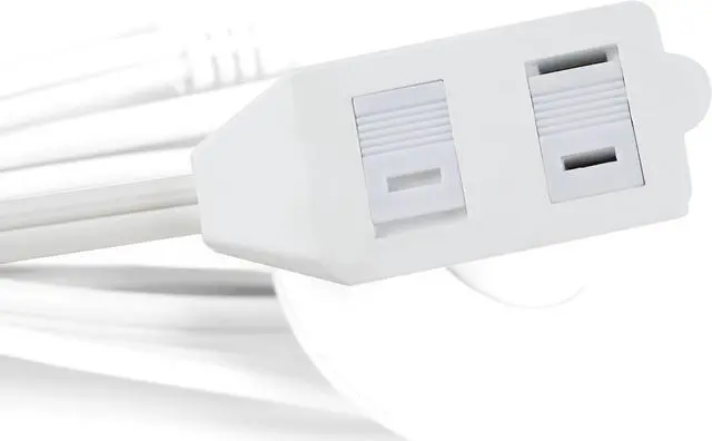 Alt view image 2 of 5 - Extension Cords, 3 Outlets 12FT Power Cord with Hand/Foot Switch, Safety Twist-Lock, White (Foot switch/2PK)
