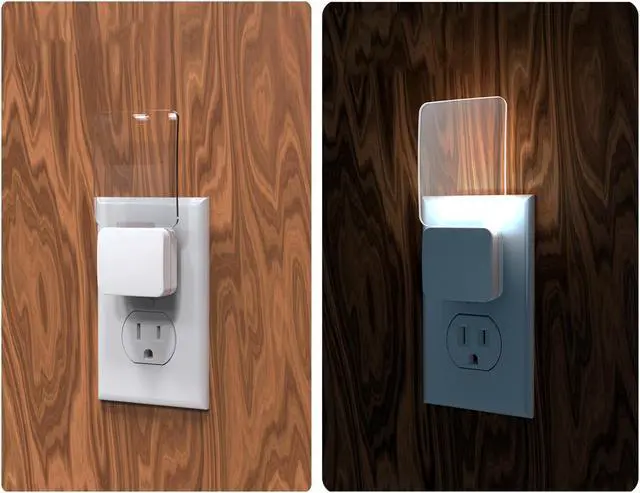 Alt view image 5 of 5 - Night Light with Dusk to Dawn Light Sensor at Bottom, Light in Warm White for Hallway, Bedroom, Living Room, Bathroom and Other Scenes, ETL Certified, White, 4 Pack
