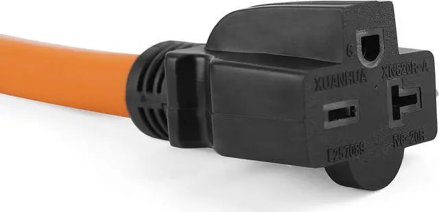 Alt view image 3 of 5 - 1.5 FT NEMA 6-50P to 6-20R Welder Adapter Cord,Electric Vehicle Charging Adapter,20 Amp,250V,SJTW 12AWG*3C Cable and The Cable UL Certification,Orange