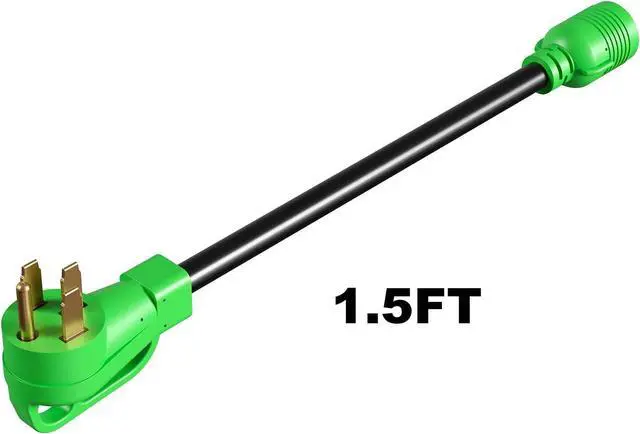 Alt view image 4 of 6 - oviitech NEMA 14-50P to L14-30R Generator Transfer Switch Adapter Cord,250V, SJTW 10AWG*3C,50Amp Male to 30Amp Female Generator Welder Dryer RV EV Adapter Cord, 1.5FT,Green