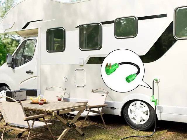 Alt view image 6 of 6 - oviitech NEMA 14-50P to L14-30R Generator Transfer Switch Adapter Cord,250V, SJTW 10AWG*3C,50Amp Male to 30Amp Female Generator Welder Dryer RV EV Adapter Cord, 1.5FT,Green