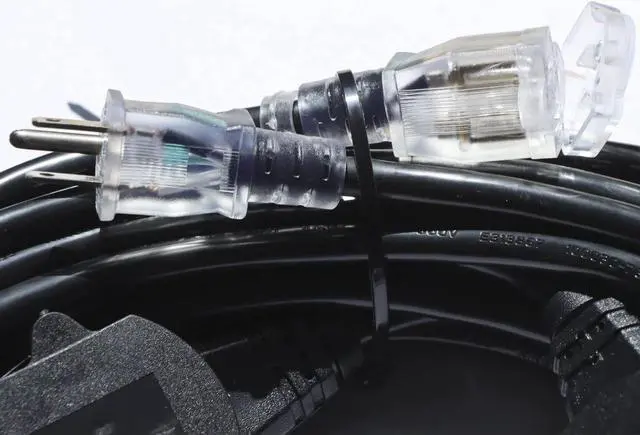 Alt view image 6 of 7 - 25FT Power Extension Cord 3 Prong, 16 Gauge SJTW 5-15R Cable Male Plug to Female Connector,7 Outlet Cable,Multiple Evenly-Spaced Plug,Suitable for Stage Setting or Outdoor,UL Certified Outlet Cable