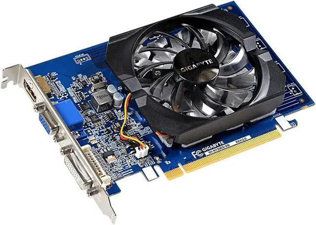 Alt view image 7 of 7 - GIGABYTE GeForce GT 730 GV-N730D3-2GI (rev. 3.0) Graphics Card, 2GB 64-bit GDDR3, GV-N730D3-2GI REV3.0 Video Card