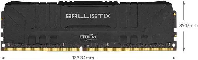 Alt view image 4 of 8 - Crucial Ballistix 3200 MHz DDR4 DRAM Desktop Gaming Memory Kit 16GB (8GBx2) CL16 BL2K8G32C16U4B (BLACK)