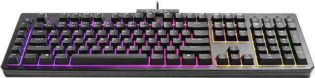 Alt view image 11 of 13 - EVGA Z12 RGB Gaming Keyboard, RGB Backlit LED, 5 Programmable Macro Keys, Dedicated Media Keys, Water Resistant, 834-W0-12US-KR