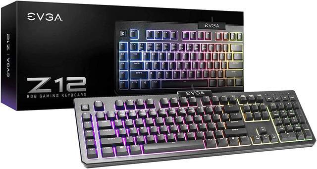 Alt view image 8 of 13 - EVGA Z12 RGB Gaming Keyboard, RGB Backlit LED, 5 Programmable Macro Keys, Dedicated Media Keys, Water Resistant, 834-W0-12US-KR