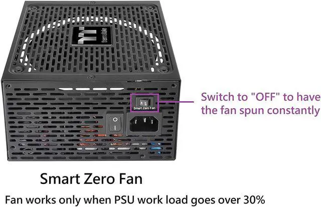 Alt view image 13 of 18 - Thermaltake Toughpower GF1 650W 80+ Gold SLI/Crossfire Ready Ultra Quiet 140mm Hydraulic Bearing Smart Zero Fan Full Modular Power Supply 10 Year Warranty - PS-TPD-0650FNFAGU-1