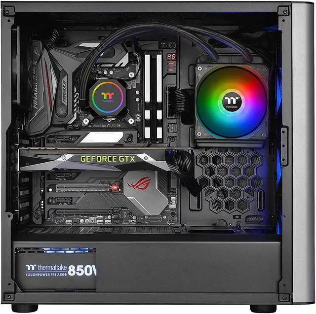 Alt view image 15 of 19 - Thermaltake TH120 ARGB Motherboard Sync Edition Intel/AMD All-in-One Liquid Cooling System 120mm High Efficiency Radiator CPU Cooler, CL-W285-PL12SW-A LGA 1700 Compatible