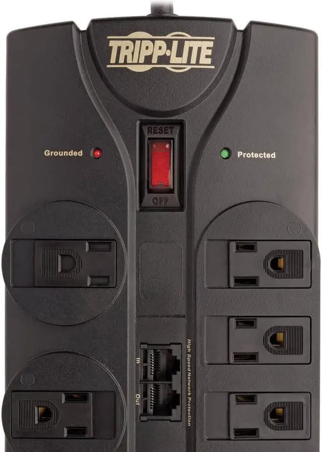 Alt view image 10 of 11 - Tripp Lite TLP810NET 8 Outlets 3240 Joules 10' Cord with Tel/DSL/Coax Protect It! Surge Suppressor