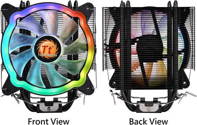 Alt view image 11 of 13 - Thermaltake UX200 ARGB Lighting 120mm Hydraulic Bearing CPU Cooler - CL-P065-AL12SW-A