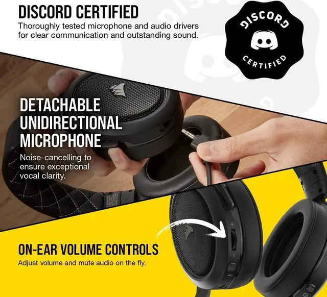 Alt view image 14 of 16 - Corsair HS70 Pro Wireless Gaming Headset - 7.1 Surround Sound Headphones for PC, MacOS, PS5, PS4 - Discord Certified - 50mm Drivers – Carbon