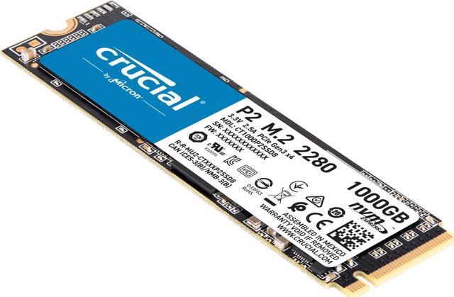 Alt view image 7 of 11 - Crucial P2 1TB 3D NAND NVMe PCIe M.2 SSD Up to 2400 MB/s - CT1000P2SSD8
