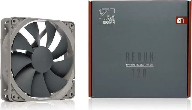 Alt view image 4 of 7 - Noctua NF-P12 redux-1700 PWM, High Performance Cooling Fan, 4-Pin, 1700 RPM (120mm, Grey)
