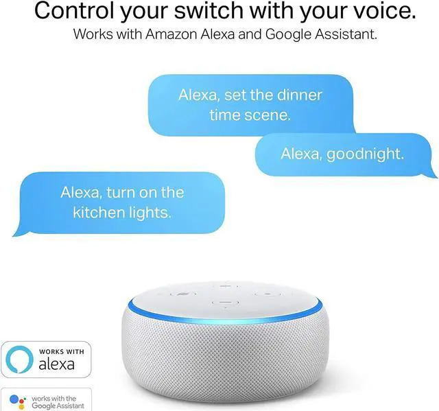 Alt view image 19 of 20 - Kasa Smart Dimmer Switch HS220, Single Pole, Needs Neutral Wire, 2.4GHz Wi-Fi Light Switch Works with Alexa and Google Home, UL Certified,, No Hub Required