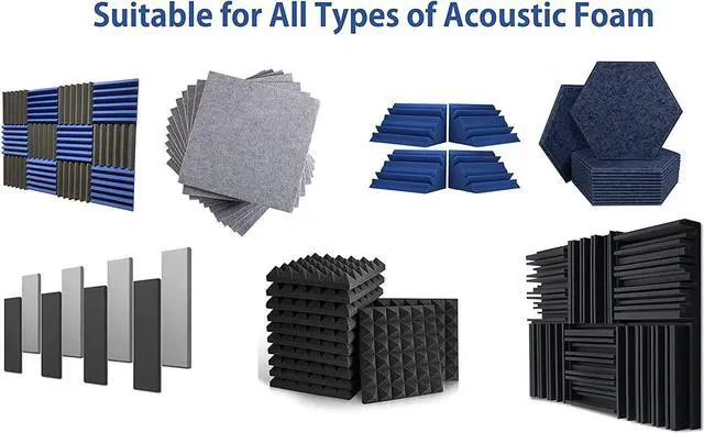 Alt view image 5 of 7 - New Path Designs Double-Sided Acoustic Foam Panel Mounting Squares, 192-Pack, Studio-Grade Adhesive Tape, Heavy Duty Bond To Acoustic Panels/Soundproof Foam, No Wall Residue (For 48 Standard Panels)