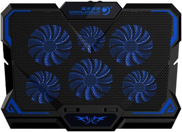 Laptop Cooling Pad, Laptop Cooler with 6 Quiet Led Fans for 15.6-17 Inch  Laptop Cooling Fan Stand, Portable Ultra Slim USB Powered Gaming Laptop