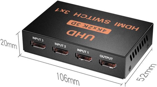  1x3 HDMI Splitter, 1 in 3 Out HDMI Splitter Audio