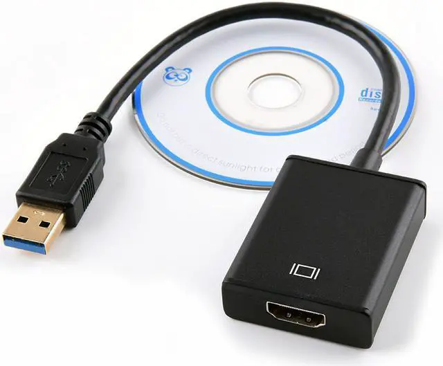 USB to HDMI Adapter,USB to HDMI 1080P Video Converter for PC