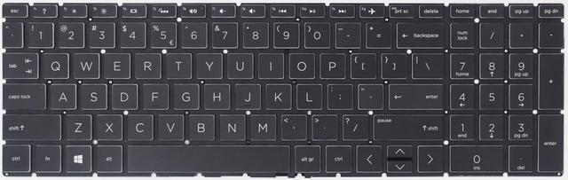 New Black Backlit US-Intl English Keyboard For HP 15s-dr0000 15s-dr1000  15s-dr2000 15s-dr3000 15s-du0000 15s-du1000 15s-du2000 15s-du3000 15t-da000 