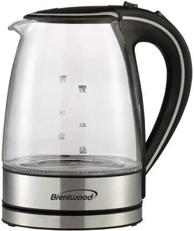 Alt view image 2 of 2 - Borosilicate Glass Kettle Blk
