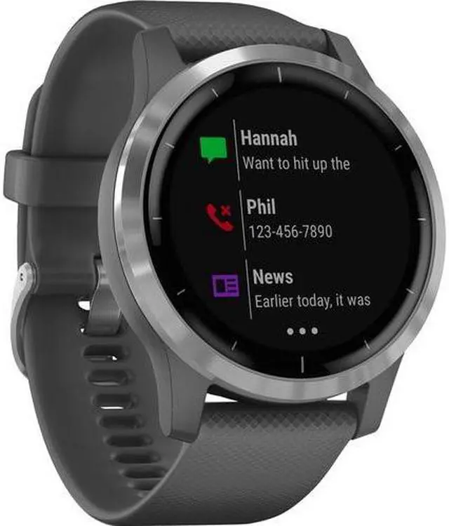 Alt view image 15 of 16 - Garmin vívoactive 4, GPS Smartwatch, Features Music, Body Energy Monitoring, Animated Workouts, Pulse Ox Sensors and More, Silver with Gray Band
