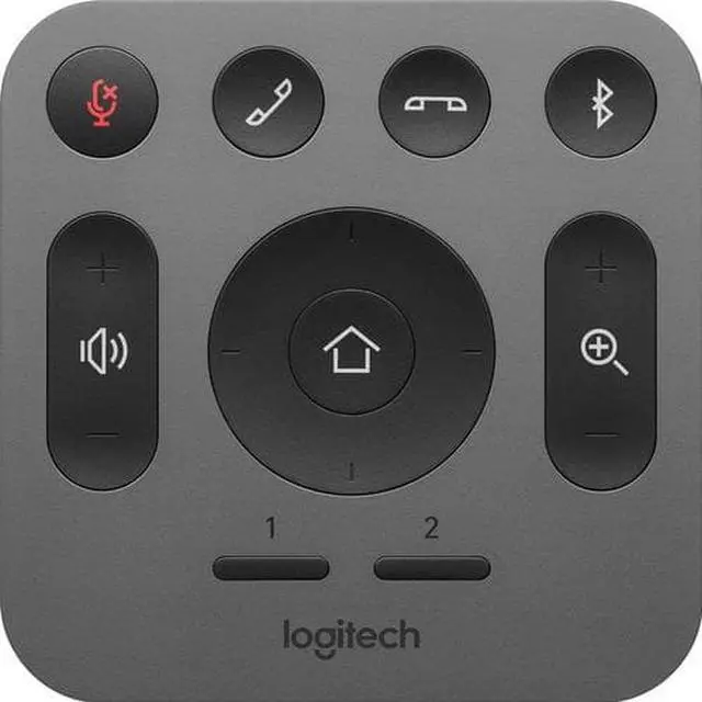 Alt view image 10 of 10 - Logitech 993-001389 RF Wireless Replacement Remote for MeetUp Conference Camera - Gray
